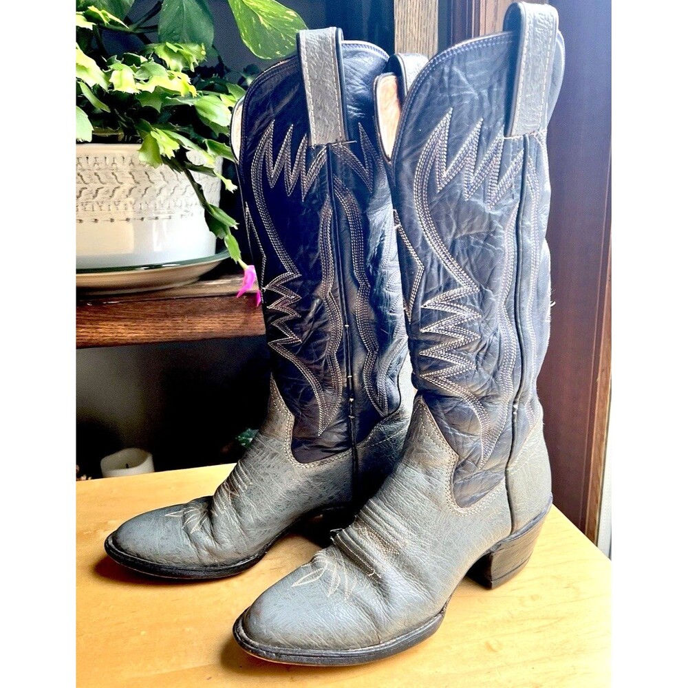Vtg The SANDERS 1970’s Leather Cowboy Boots Mexico Western Men: 6A Women: 7.5